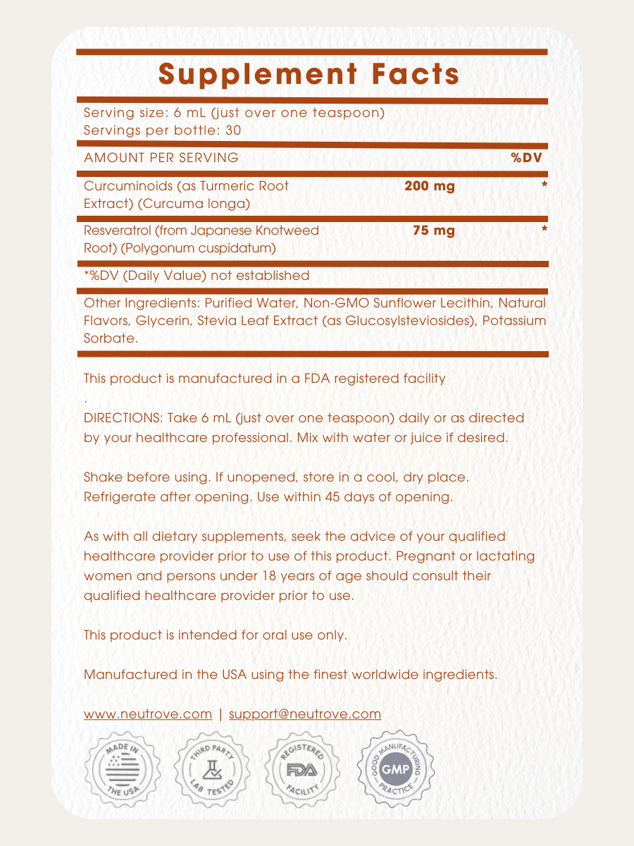 Liposomal Curcumin + Resveratrol